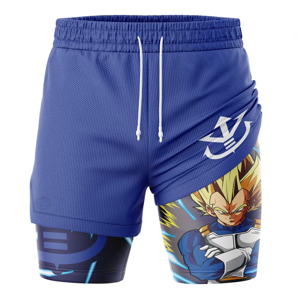 Summer Clothing Layering - Celana Pendek Gym Lapisan Ganda 2-In-1