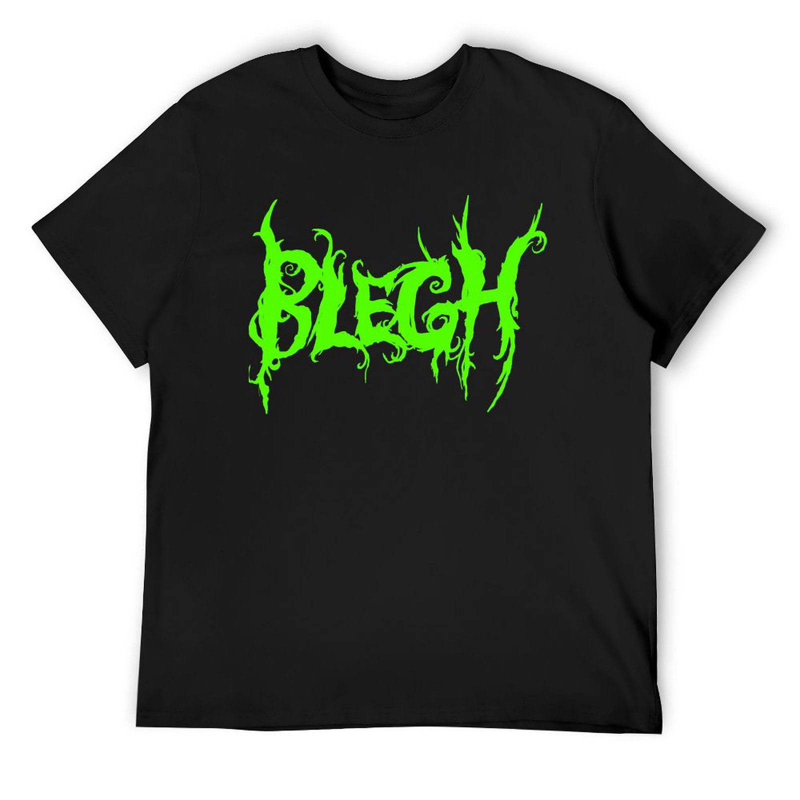 Summer Green Clothing - Neon Green Blegh on T-Shirt hitam