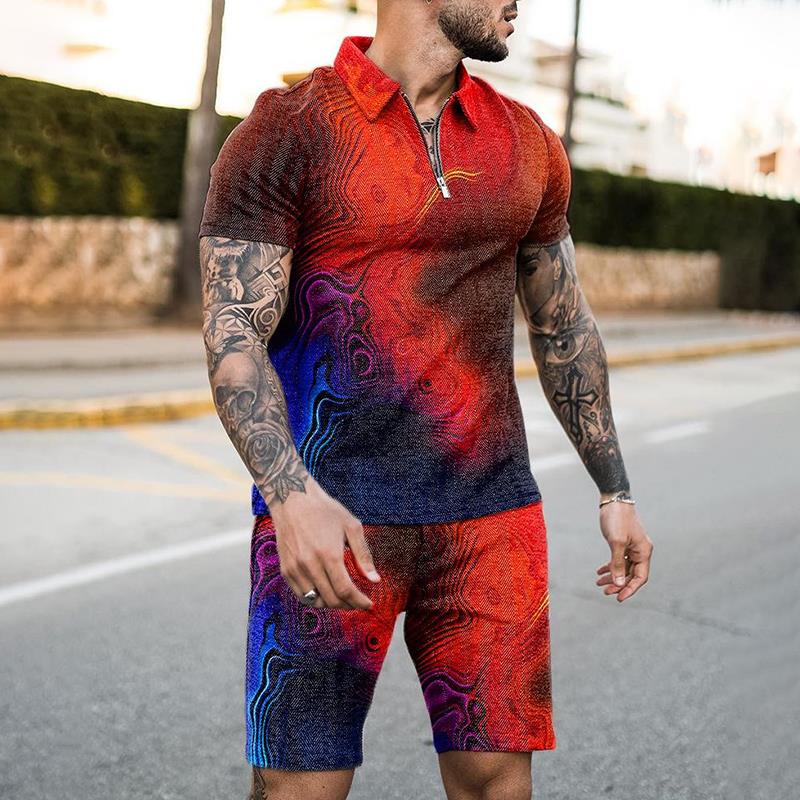 Summer Clothing For A Beach - Setelan Kaos Polo Resleting Musim Panas