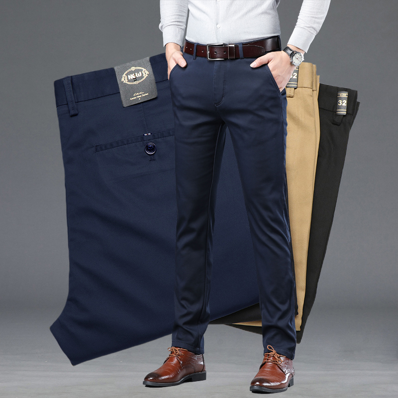 Summer Green Clothing - Celana setelan ramping pria, Bawahan kasual