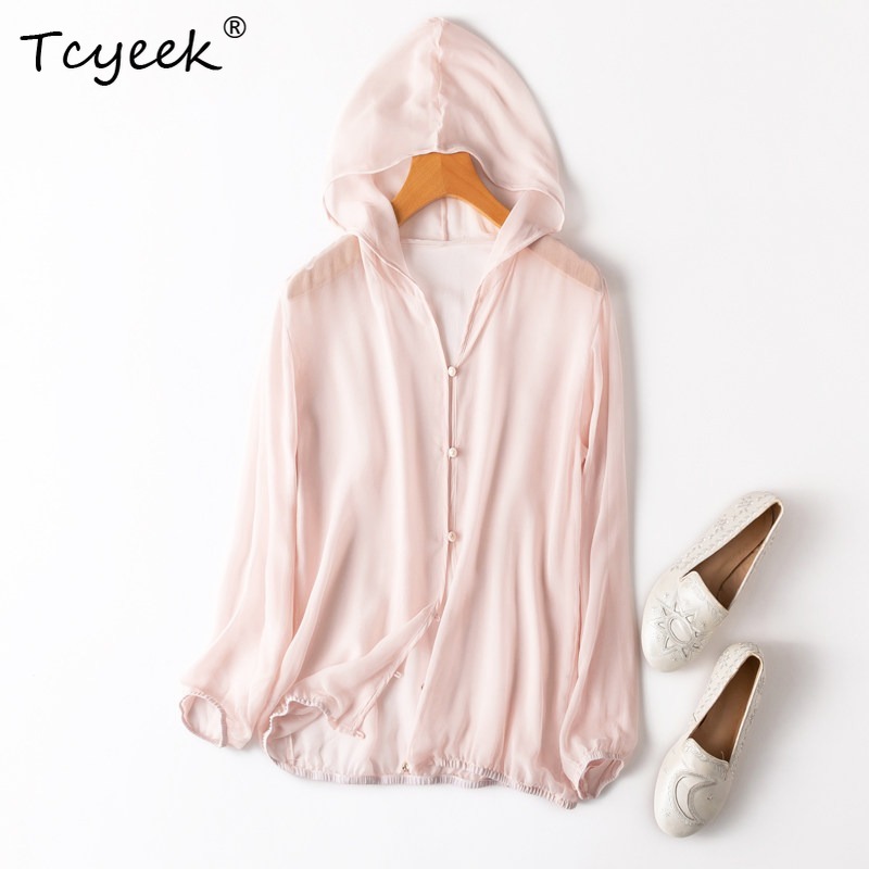 Summer Clothing - Tcyeek Atasan Wanita Sutra Murbei Asli