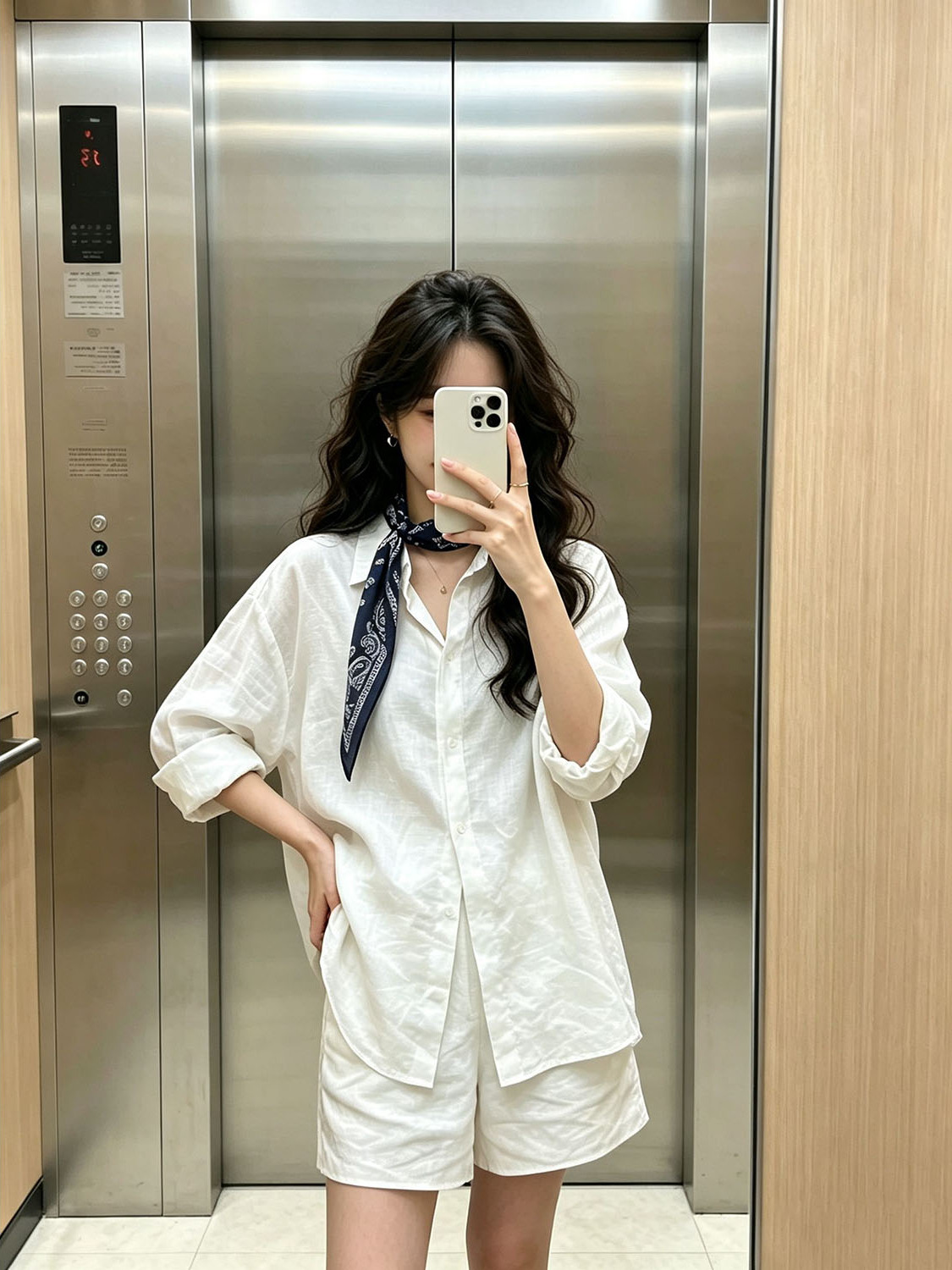 Summer Clothing Old Money - Setelan Kemeja Putih Gaya Korea dan