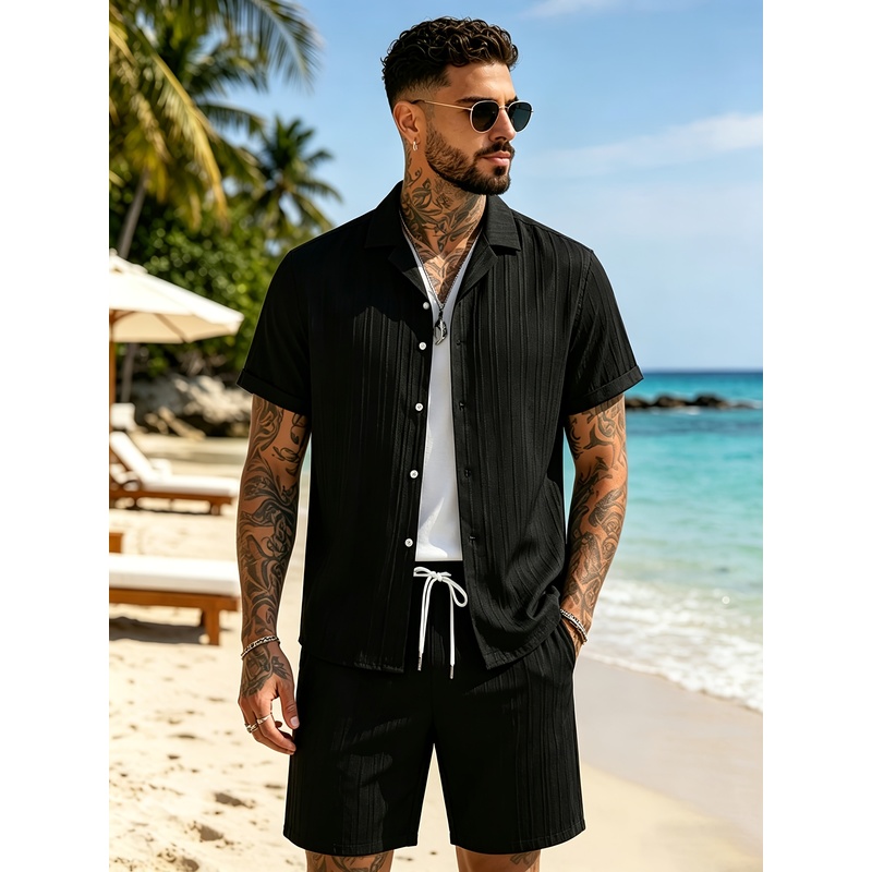 Summer Clothing For A Beach - Setelan Kasual Musim Panas Pria, Kemeja