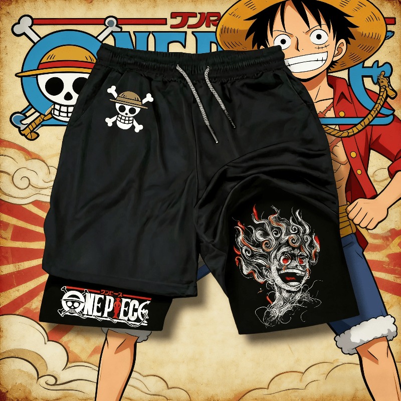 Summer Clothing Layering - Celana Pendek Lapis Ganda Motif Anime