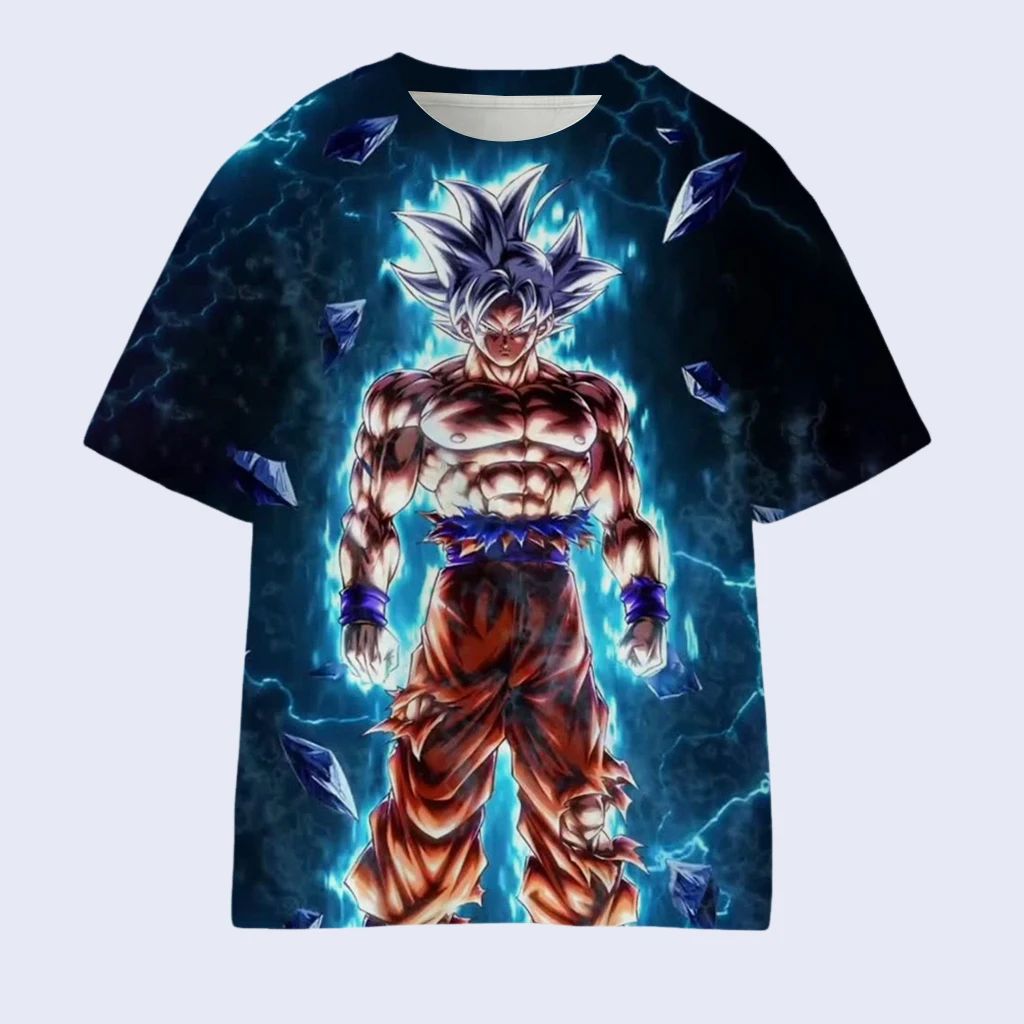 Summer Clothing Layering - Kaos 3D Print Karakter Anime Klasik