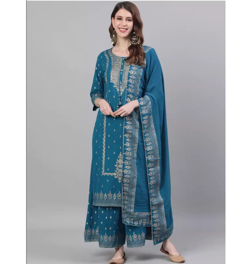 Summer Clothing India - Setelan Tiga Potong Gaya Etnik India