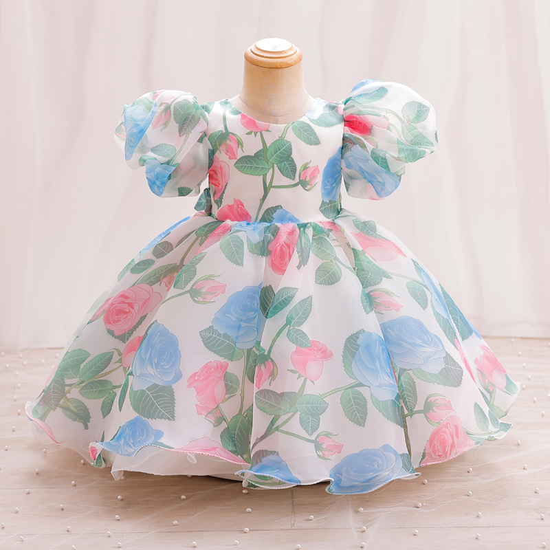 Summer Clothing Layering - Gaun Lengan Gelembung Musim Panas Organza