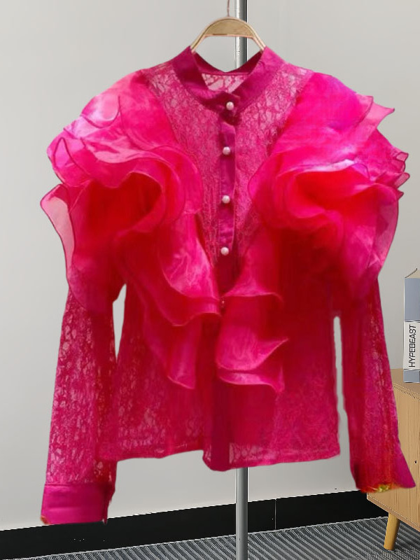 Kemeja Renda Ala Peri Musim Se - Summer Clothing Old Money ulasan dan harga
