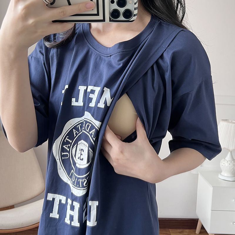 Gaun Menyusui Ibu Hamil Kaus P - Summer Clothing ulasan dan harga