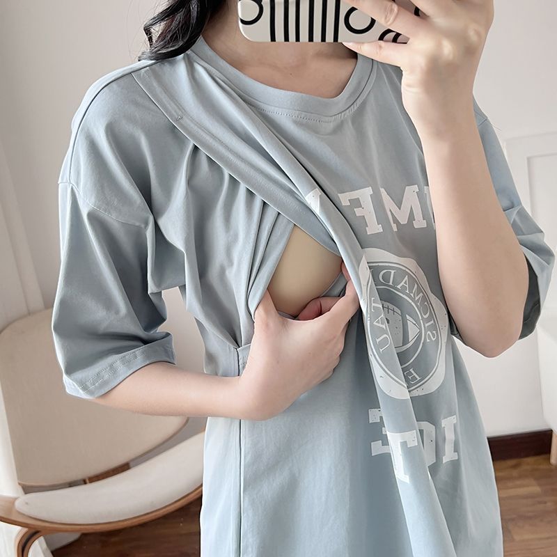 Gaun Menyusui Ibu Hamil Kaus P - Summer Clothing ulasan dan harga