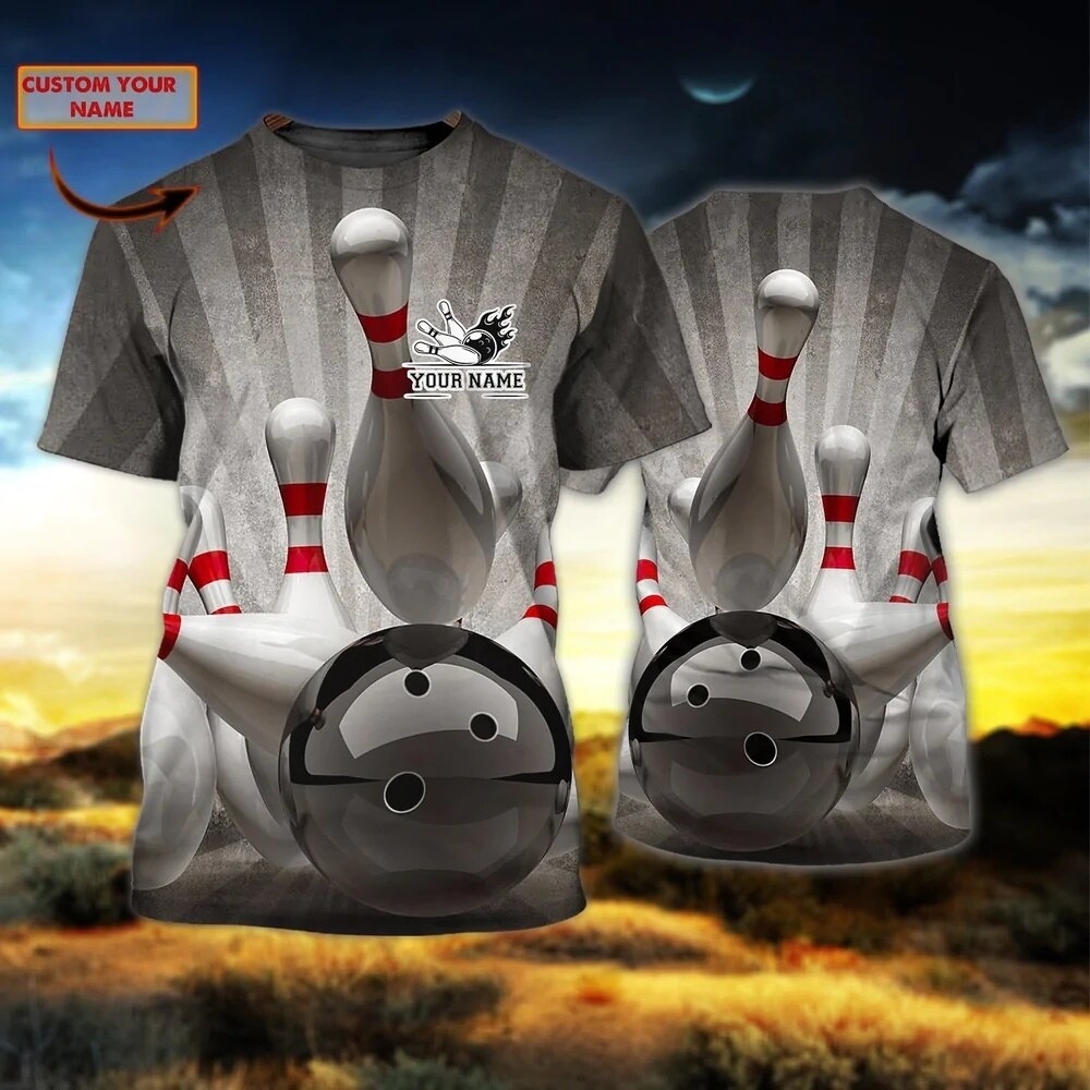 Kaus Pria Bowling Personalisas - Summer Clothing Names ulasan dan harga