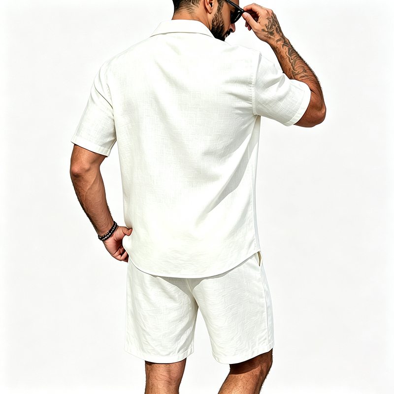Pakaian Linen Pria Dua Potong  - Summer Clothing Trend ulasan dan harga
