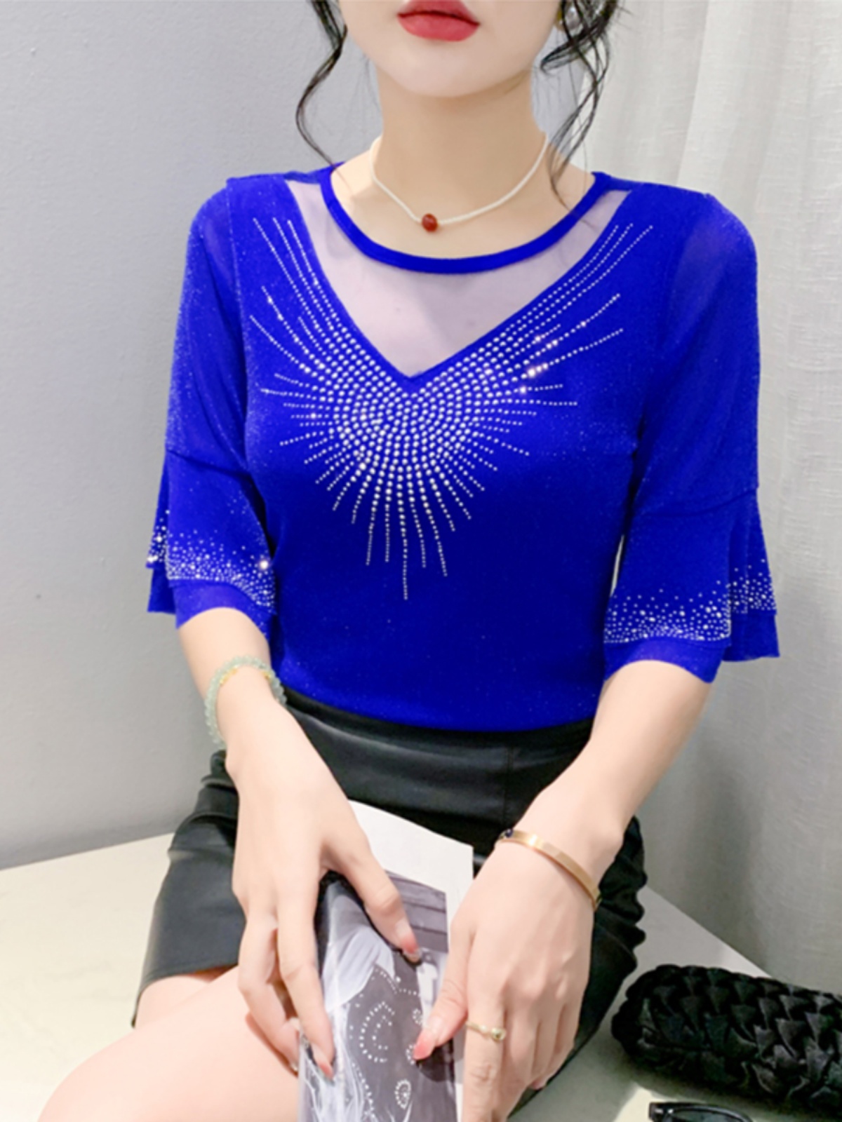 Kaos Wanita Model Slim Fit Ser - Summer Clothing Old Money ulasan dan harga