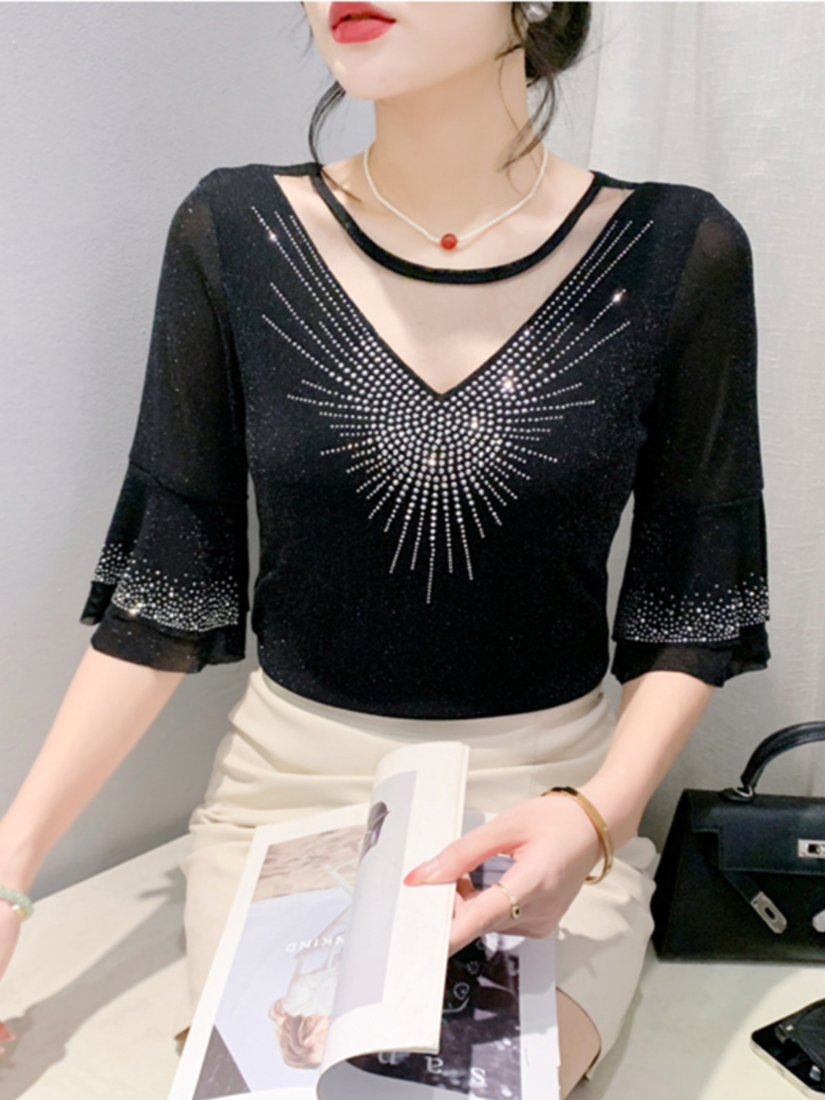 Kaos Wanita Model Slim Fit Ser - Summer Clothing Old Money ulasan dan harga