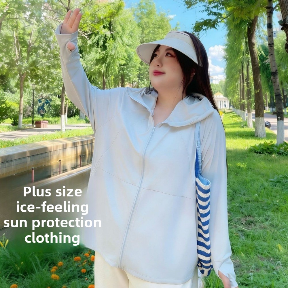 Pakaian Tabir Surya Sutra Es U - Summer Clothing Plus Size ulasan dan harga