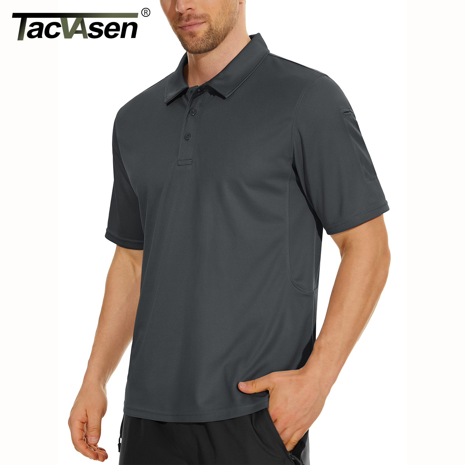 TACVASEN Kaos Polo Fashion War - Summer Green Clothing ulasan dan harga