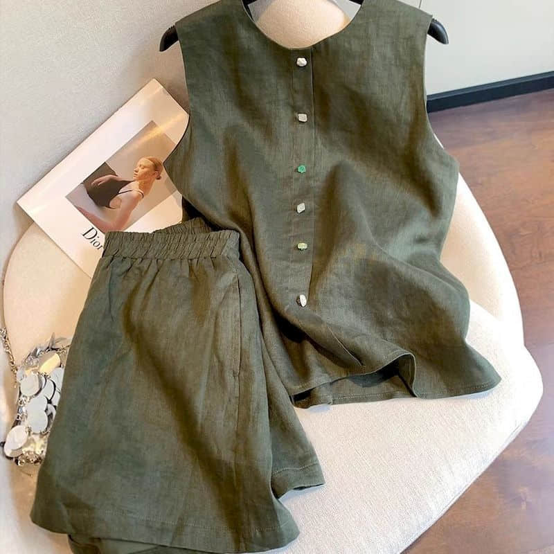 Setelan Celana Pendek Estetika - Summer Clothing Old Money ulasan dan harga