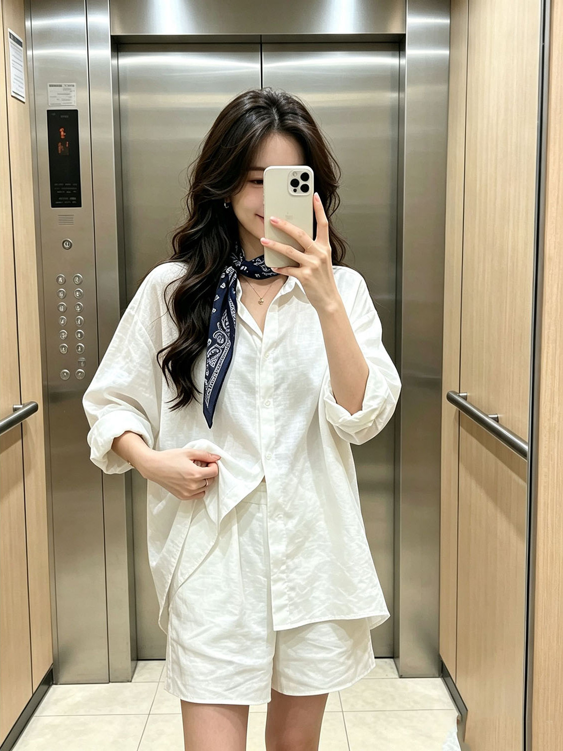Setelan Kemeja Putih Gaya Kore - Summer Clothing Old Money ulasan dan harga