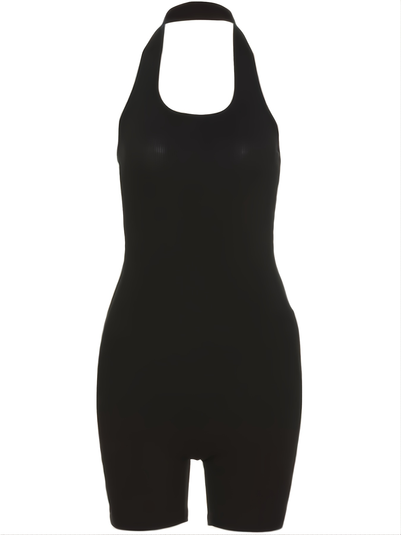Jumpsuit olahraga Halter hitam - Summer Clothing Plus Size ulasan dan harga