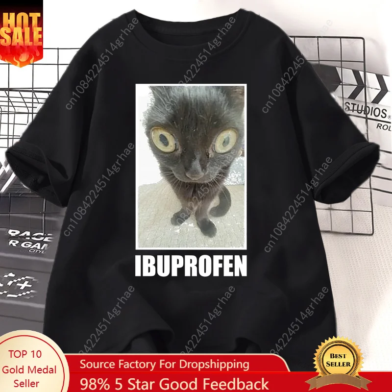 Kaus Grafis Ibuprofen Kucing L - Yours Summer Clothing ulasan dan harga