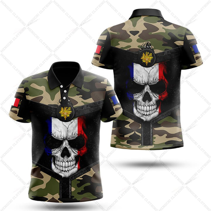 Kaos Polo Grafis Bendera Pranc - Summer Clothing Names ulasan dan harga