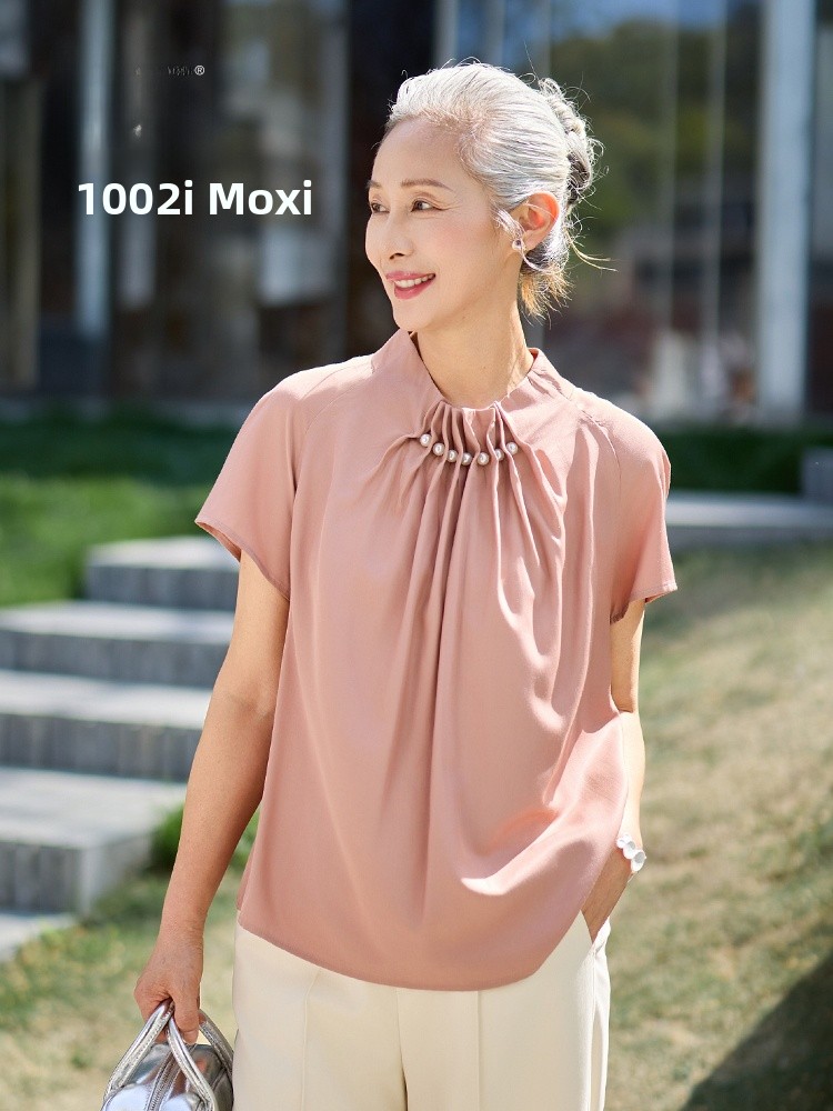 Muzhi Kaos Tipis Lengan Pendek - Summer Clothing Women Over 50 ulasan dan harga