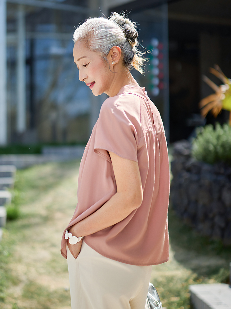 Muzhi Kaos Tipis Lengan Pendek - Summer Clothing Women Over 50 ulasan dan harga
