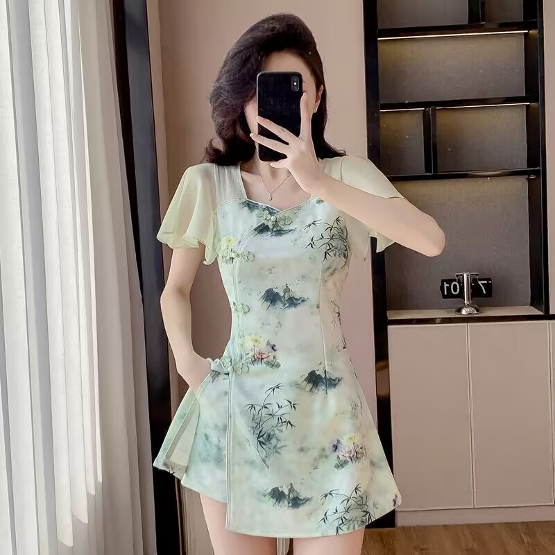 Gaun Temperamen Set Dua Potong - Summer Clothing Women Sale ulasan dan harga