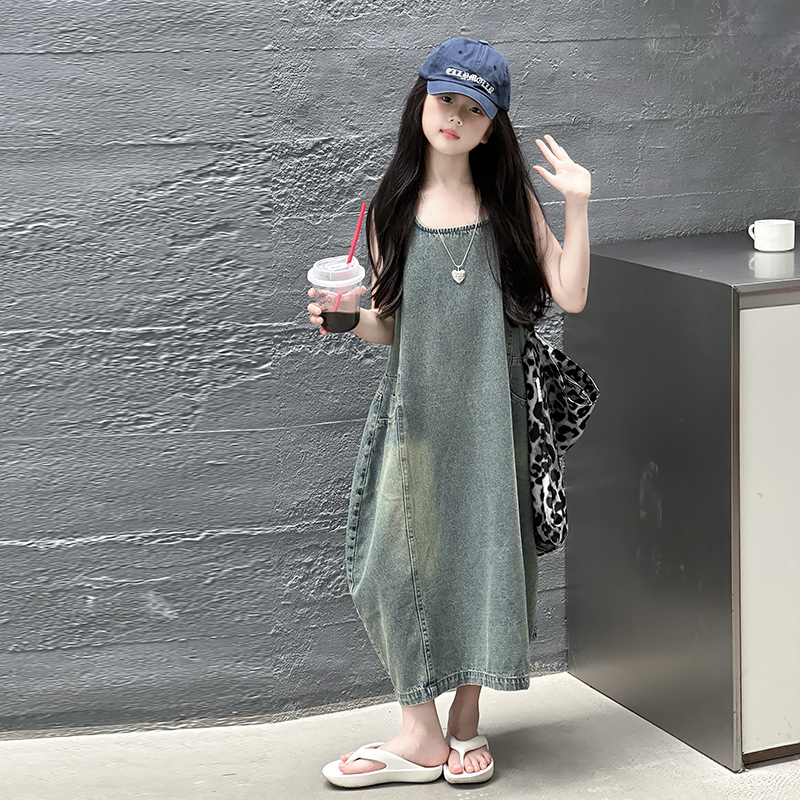Gaun Denim Tanpa Lengan Kualit - Yours Summer Clothing ulasan dan harga