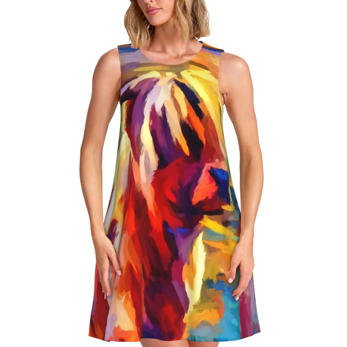 Gaun Kasual Wanita Motif Sapi  - Summer Clothing Ideas For Women ulasan dan harga