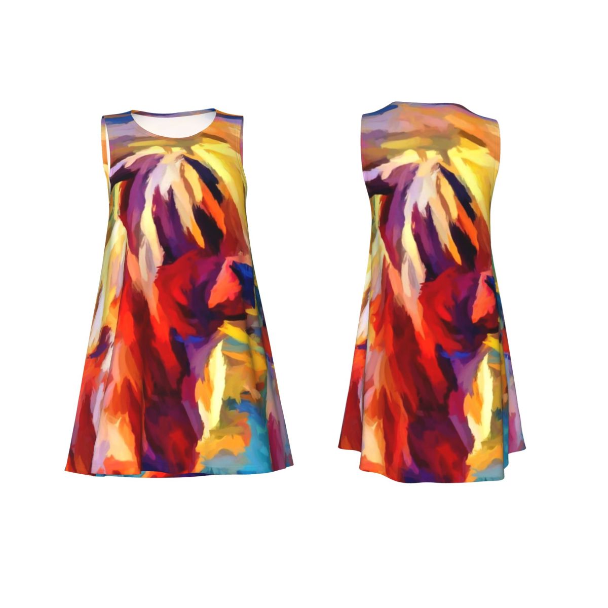Gaun Kasual Wanita Motif Sapi  - Summer Clothing Ideas For Women ulasan dan harga