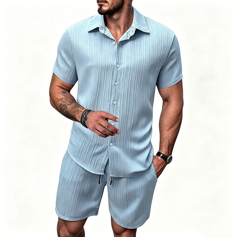 Setelan Kemeja Lengan Pendek K - Summer Clothing Trend ulasan dan harga