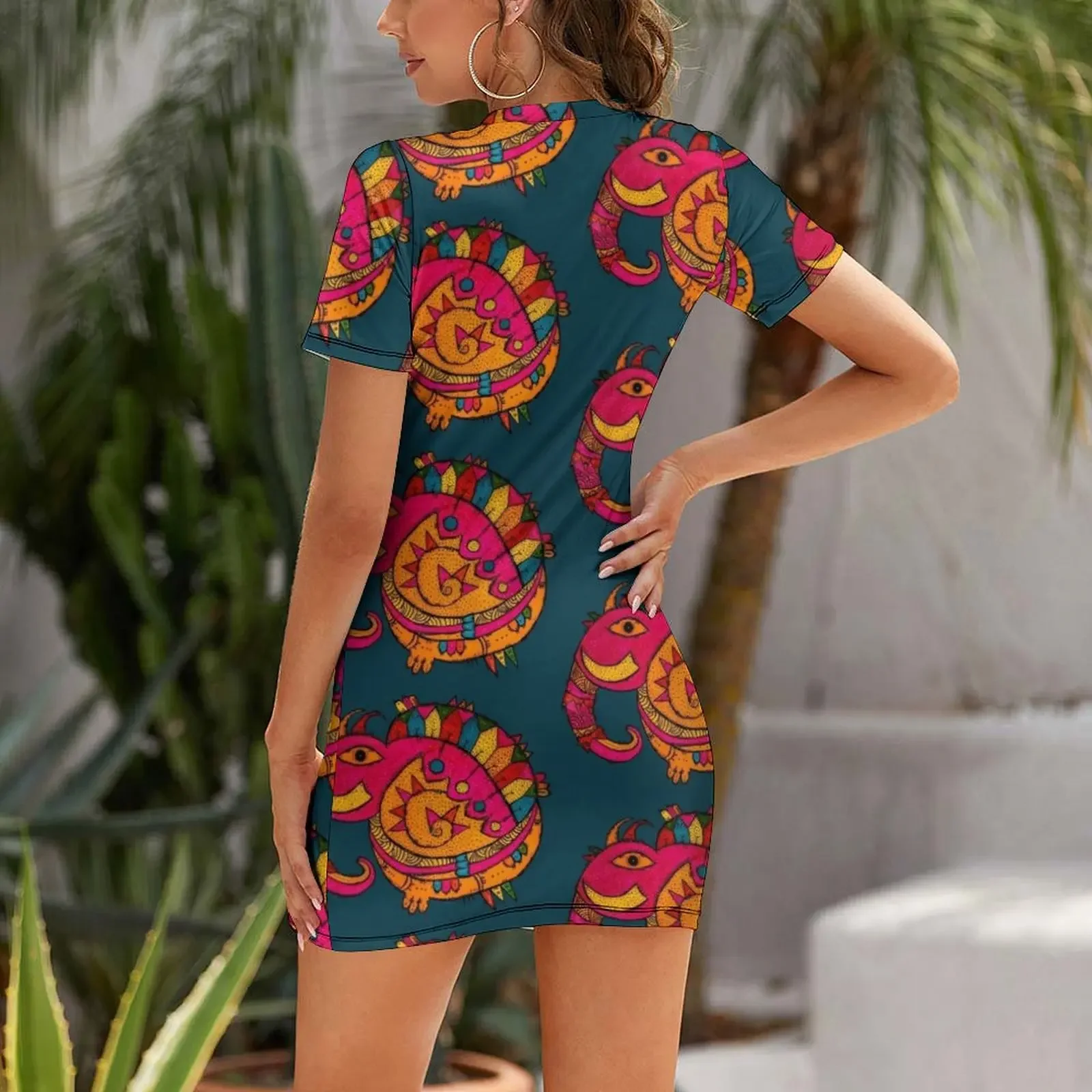 Gaun lengan pendek wanita deng - Summer Clothing India ulasan dan harga