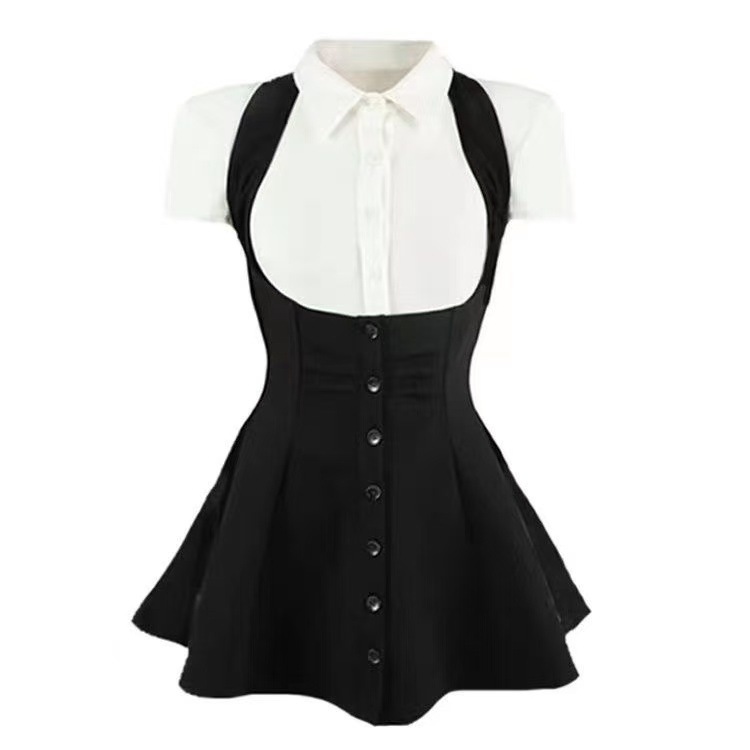 Gaun Pinafore Dua Potong Gaya  - Summer Clothing Women Sale ulasan dan harga