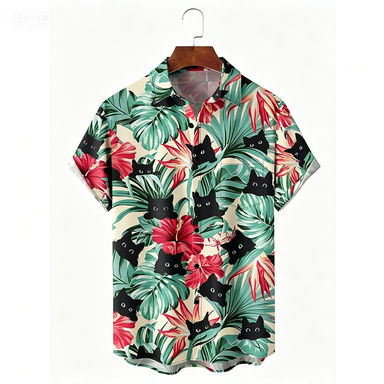 Kemeja Kucing Bunga Pantai Haw - Summer Clothing For A Beach ulasan dan harga
