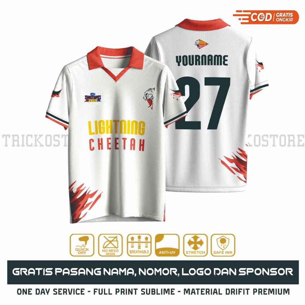 GMMTV LIGHTNING CHEETAH JERSEY - Summer Clothing Names ulasan dan harga